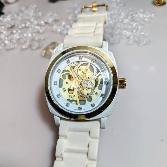 TKO ORLOGI Skeleton Women's Watch in Milano Cream - Picture 2 of 6